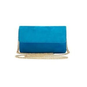 BANANA REPUBLIC Italian‎ Suede Crossbody Laser Blue